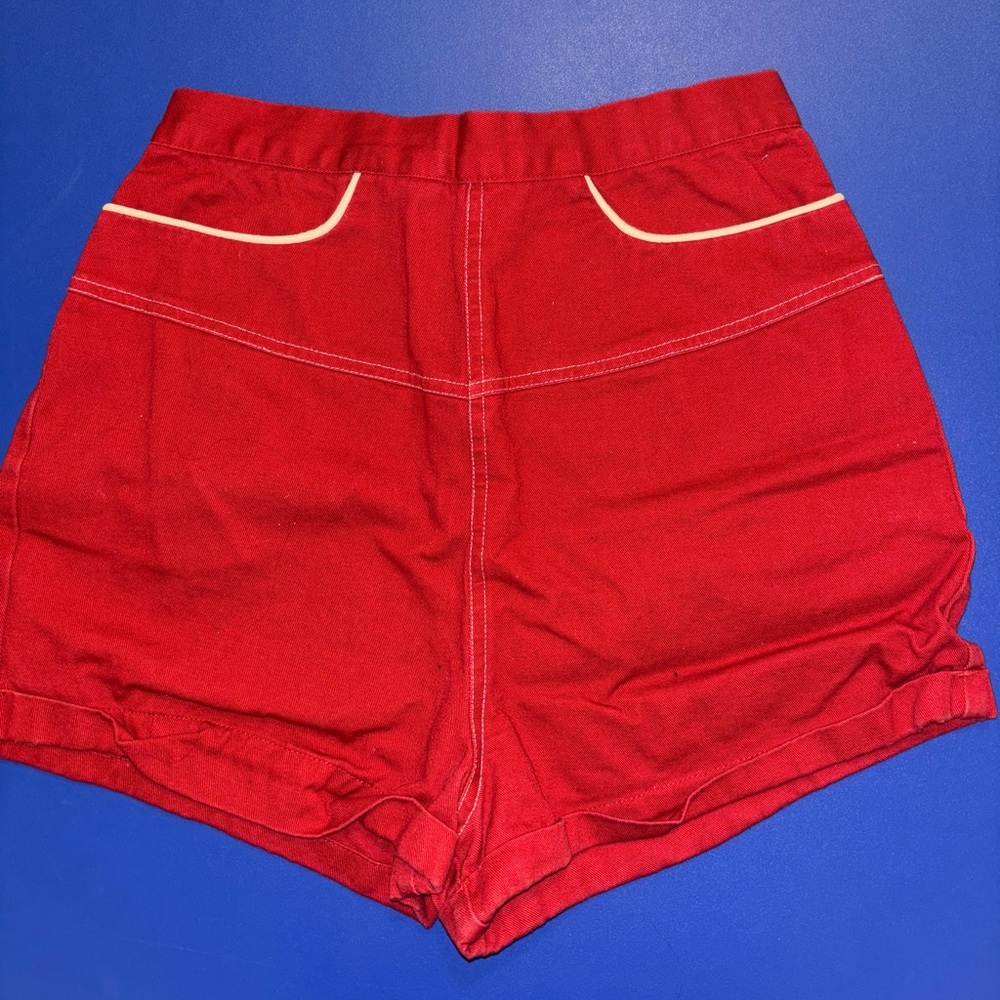 Urban Outfitters Red Denim Shorts